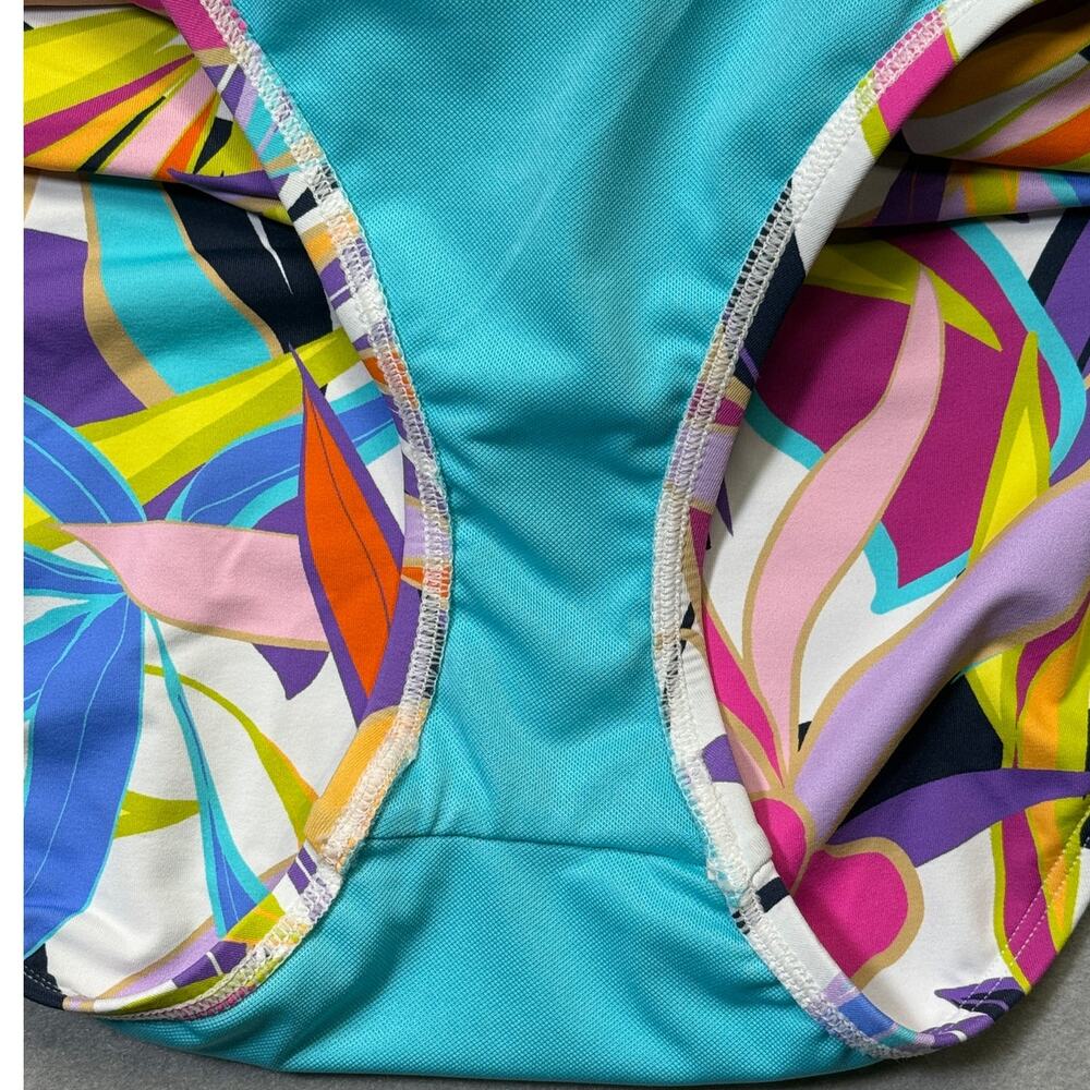 BLEU BY ROD BEATTIE Kore Shirred Bandeau One-Piece Swimsuit Multi 10 $125 - Picture 9 of 11